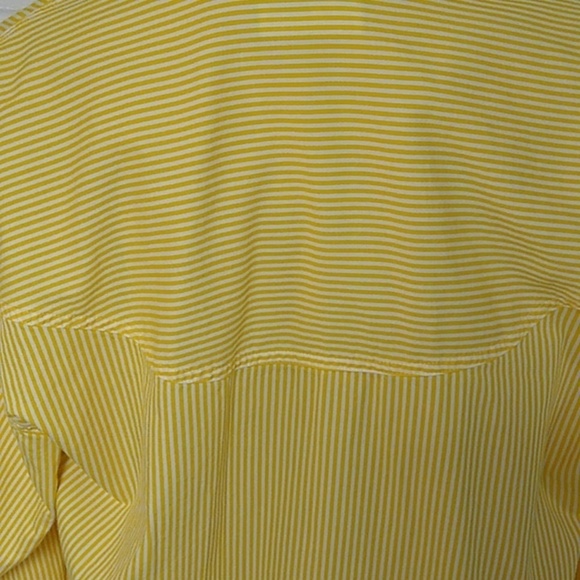 Ol' Paint 100% cotton long sleeve stripe oversize button up shirt top - Picture 4 of 8